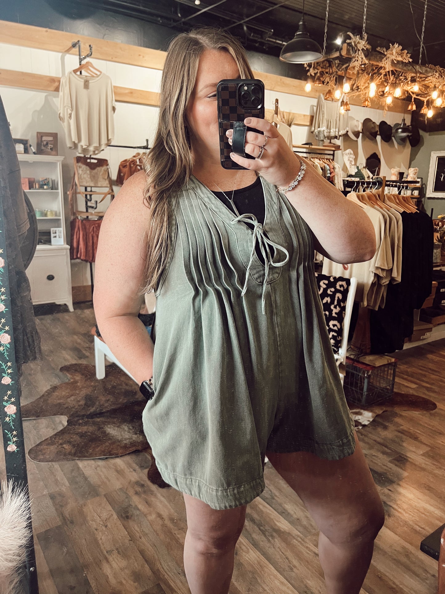 RUSTLER DENIM ROMPER