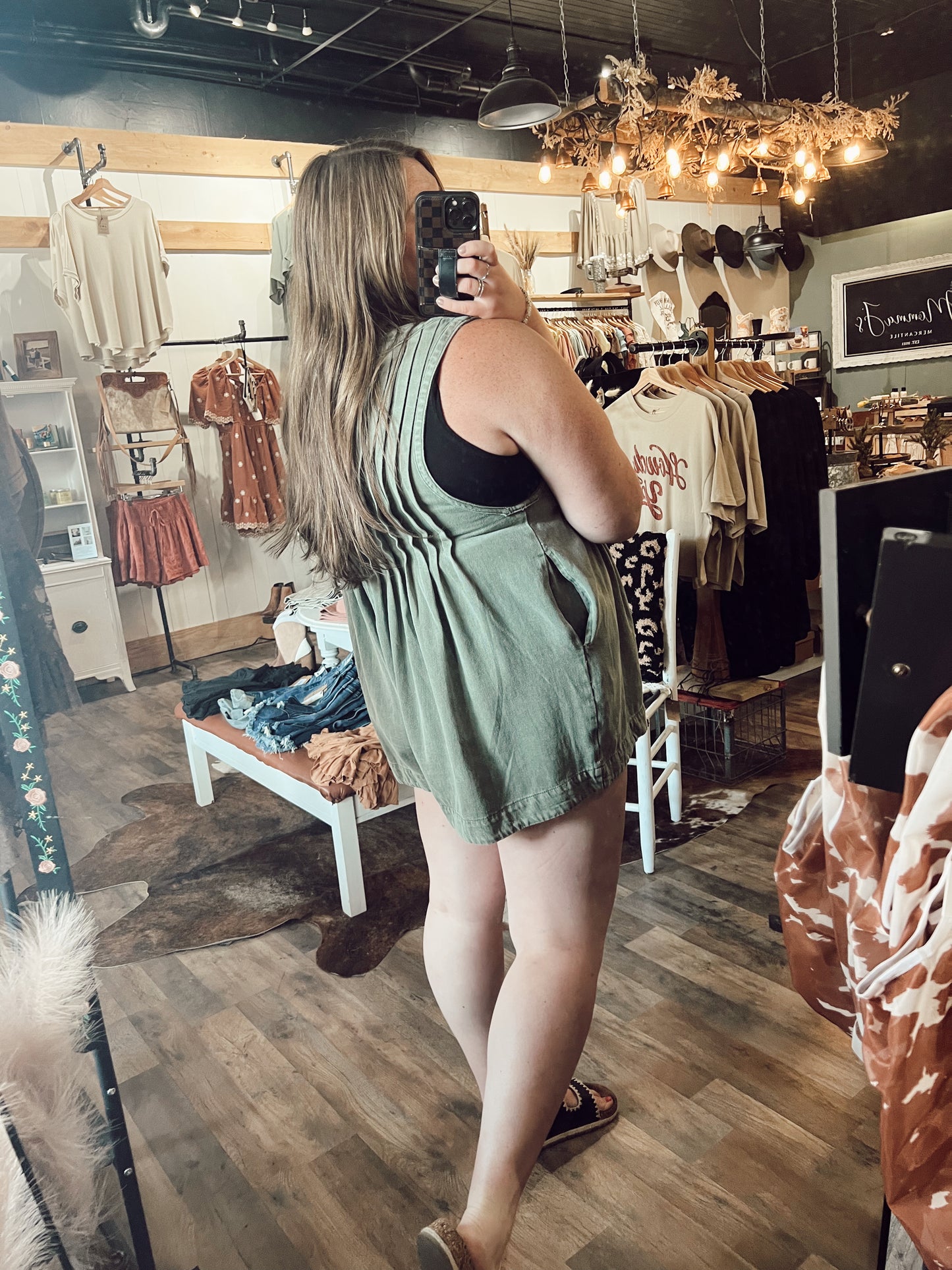 RUSTLER DENIM ROMPER