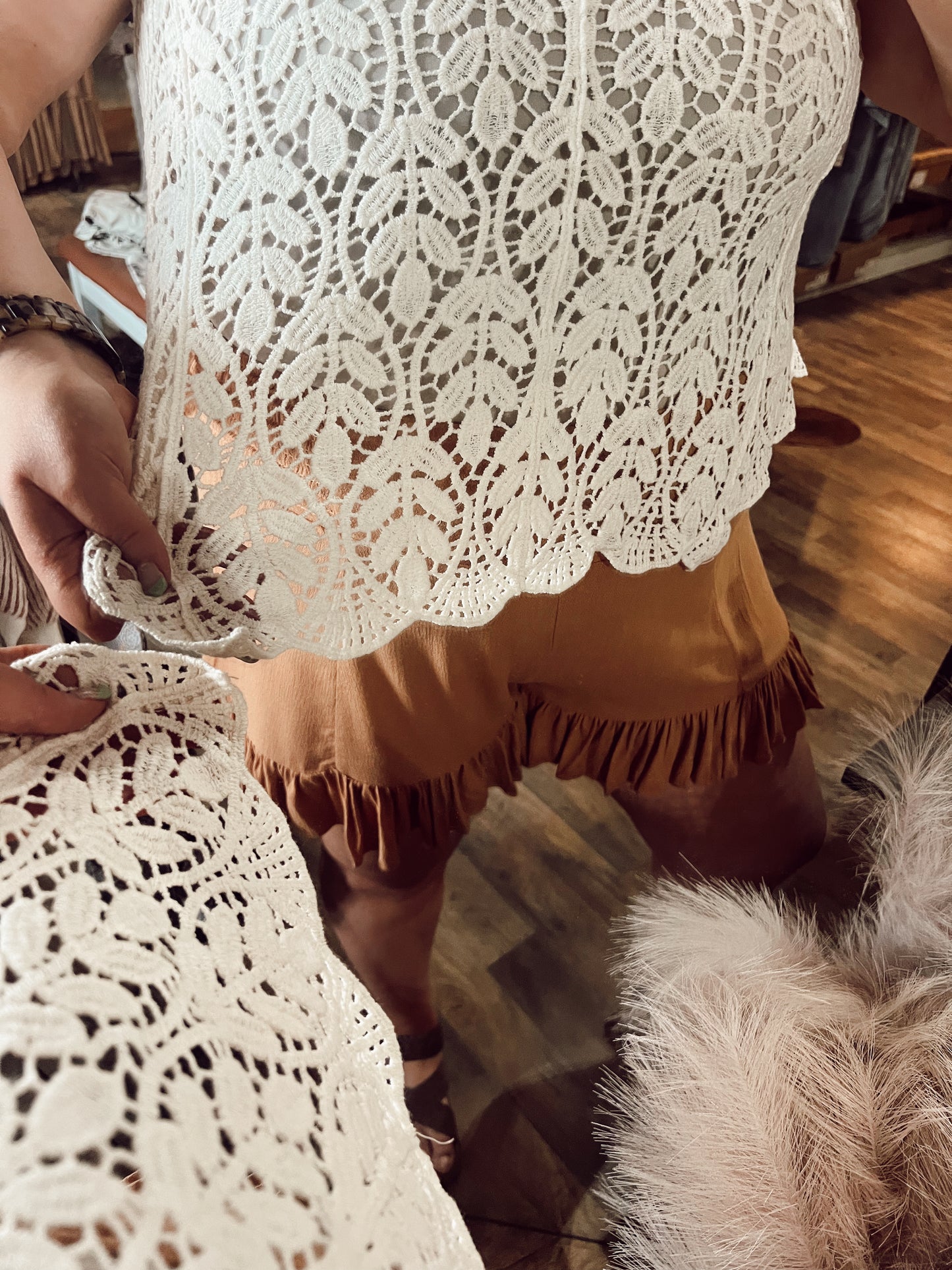 CROCHET TANK: IVORY