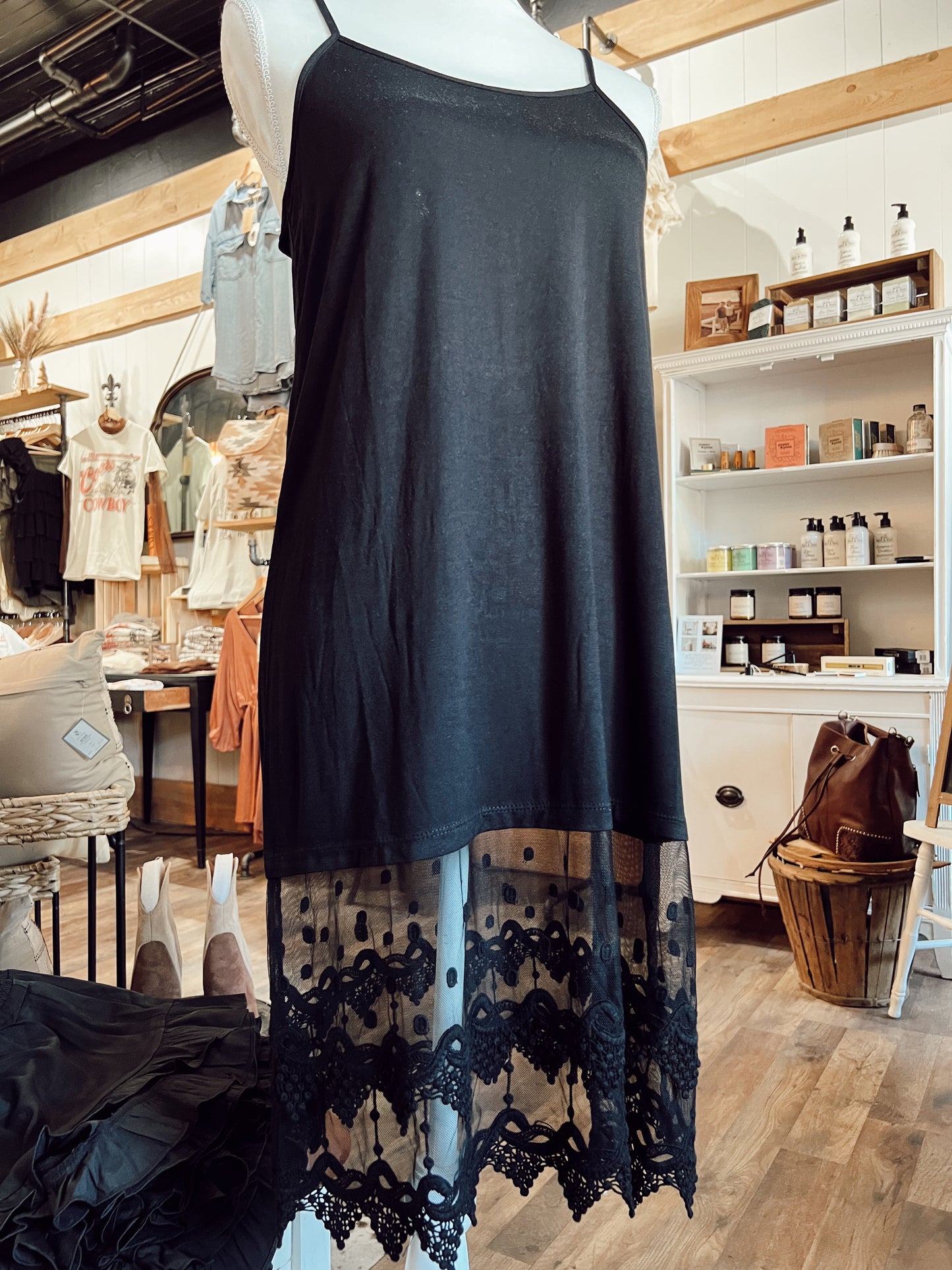LACE TANK SLIP DRESS