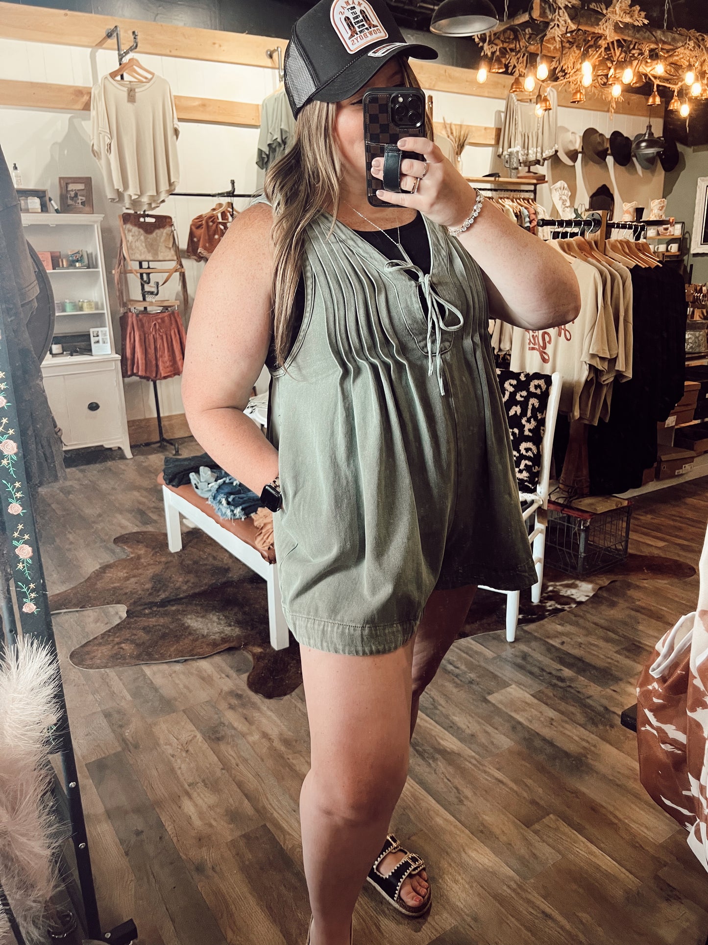 RUSTLER DENIM ROMPER