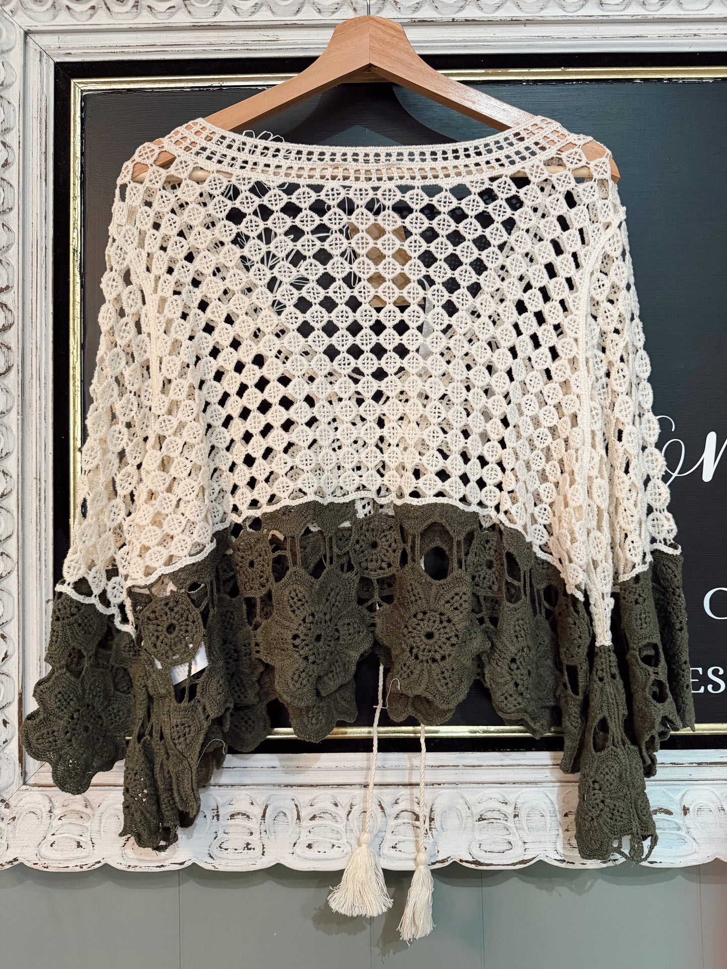 BOHO COLOR BLOCK CROCHET TOP