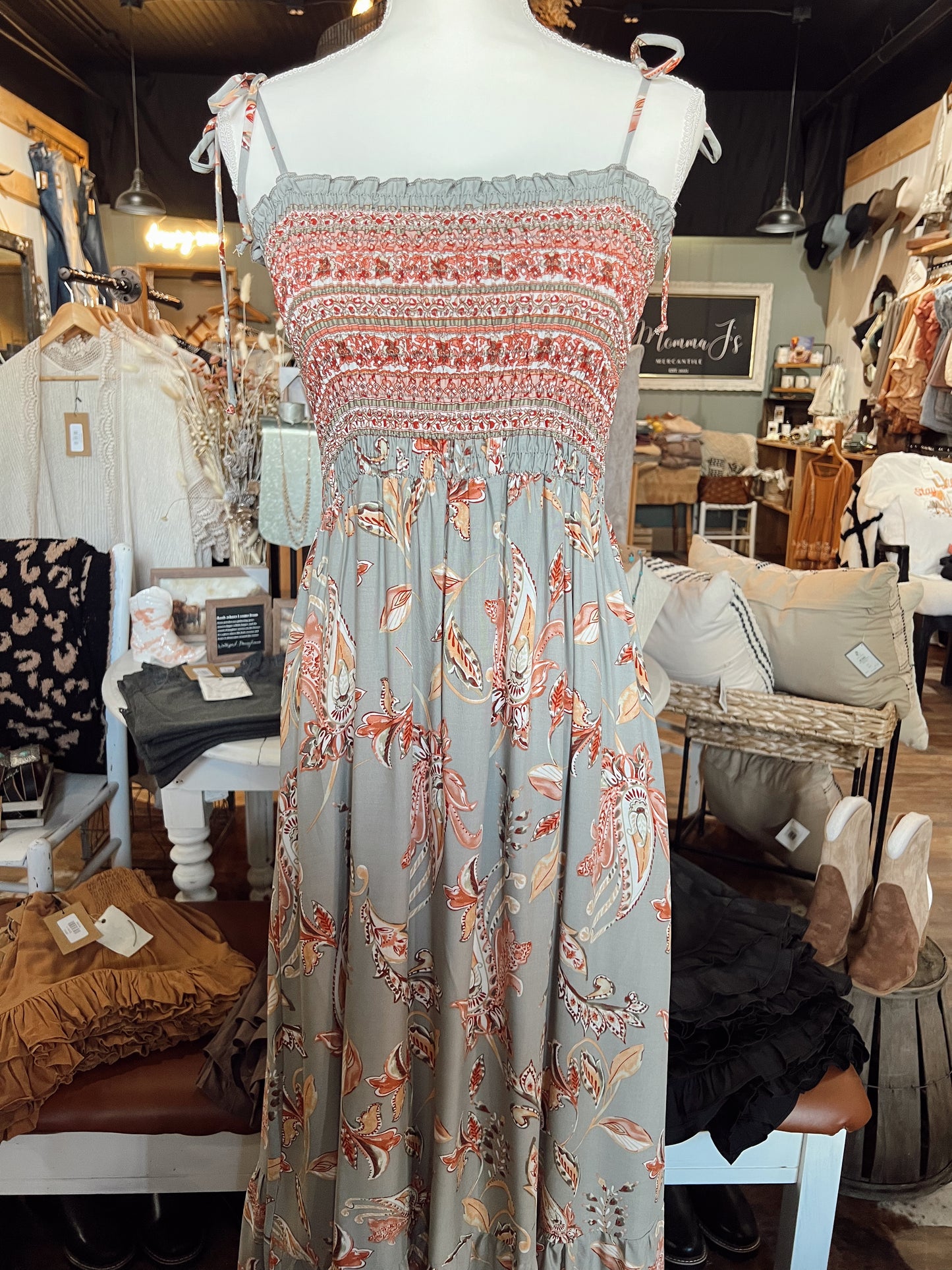 BOHO PAISLEY MAXI DRESS