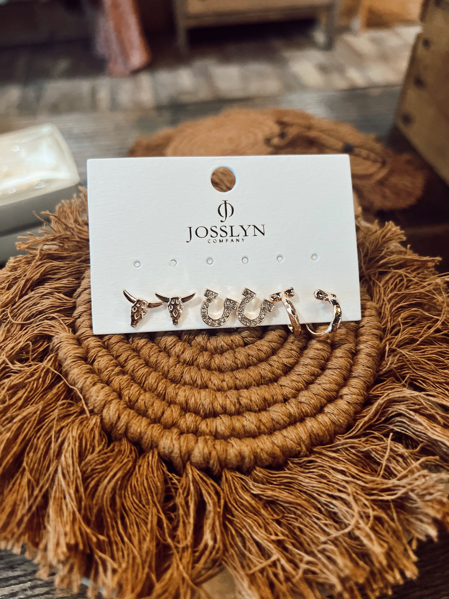 WESTERN TRIO EARRING SET