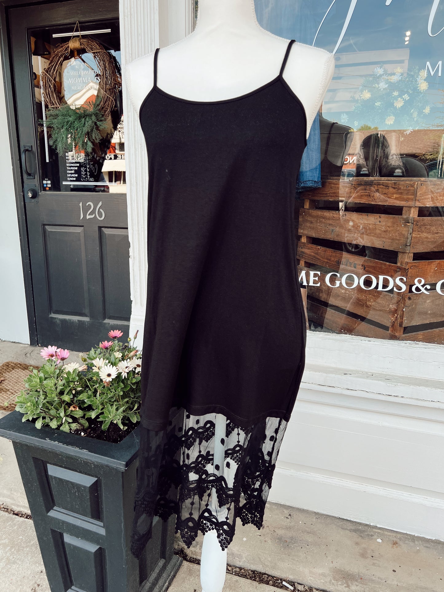 LACE TANK SLIP DRESS