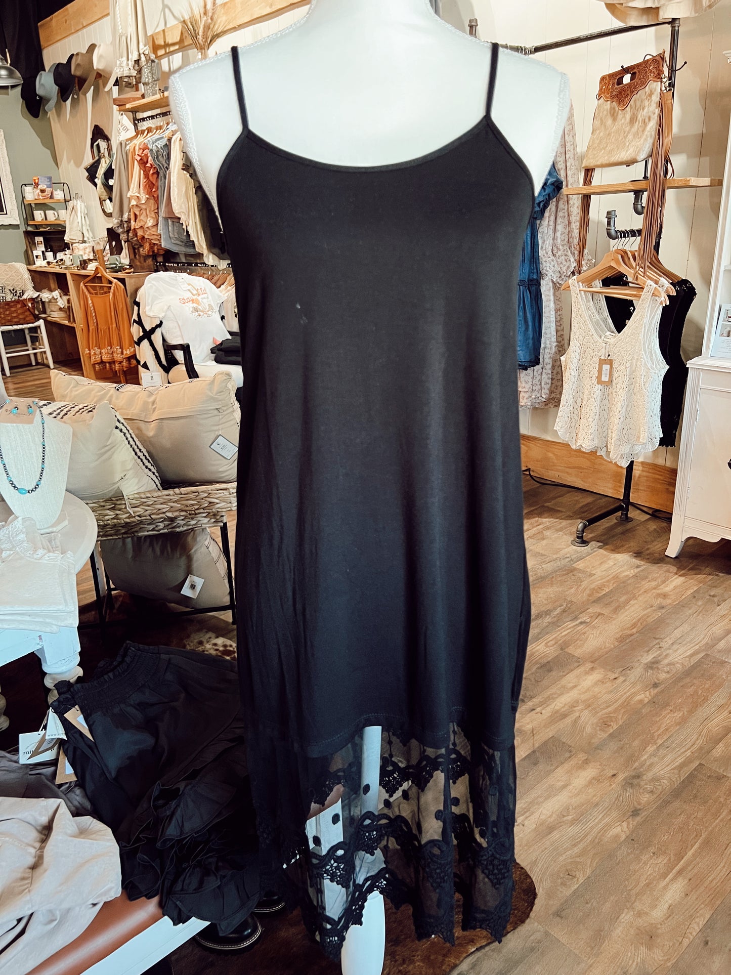 LACE TANK SLIP DRESS