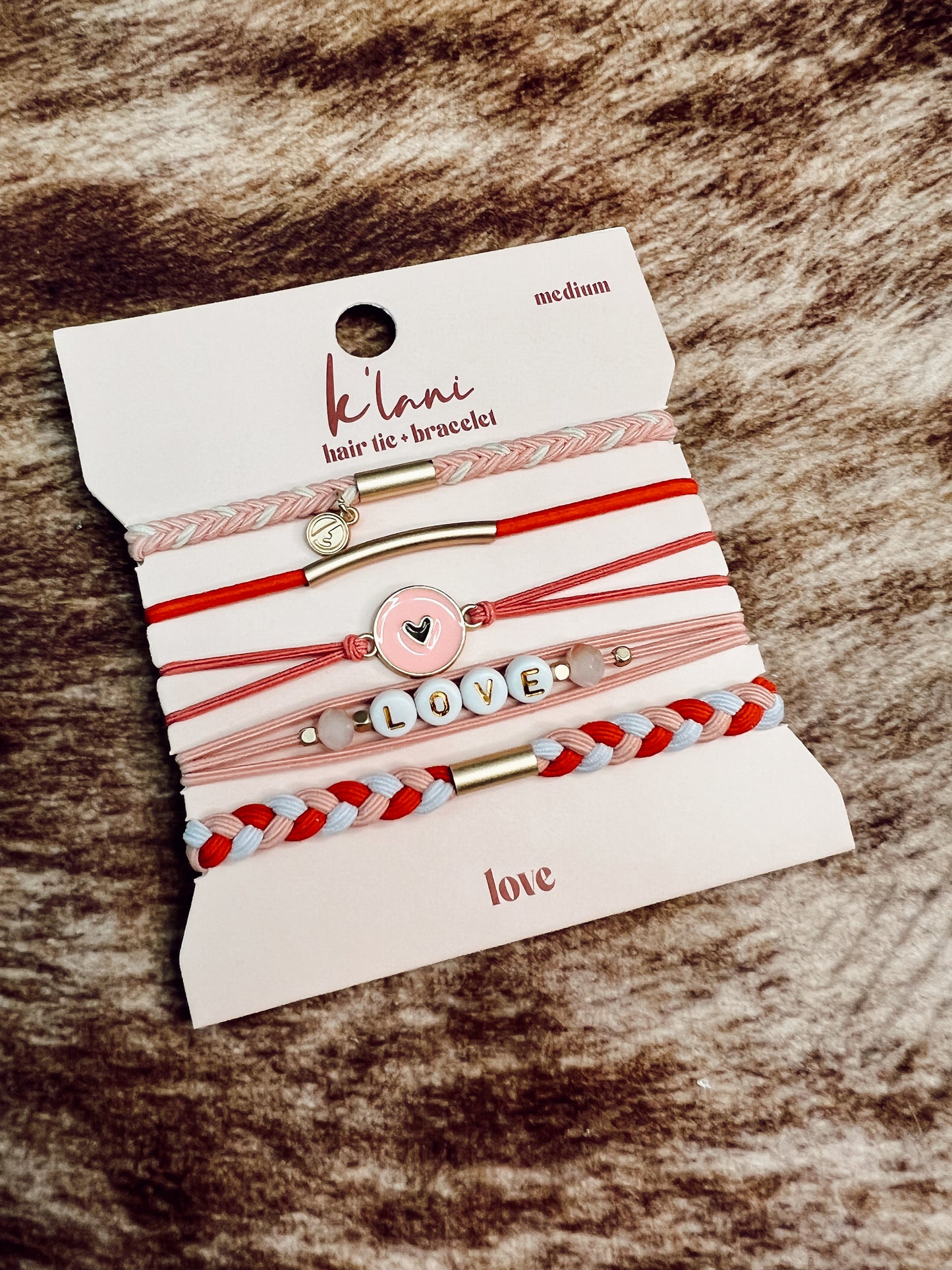 V-DAY HAIR TIE BRACELETS