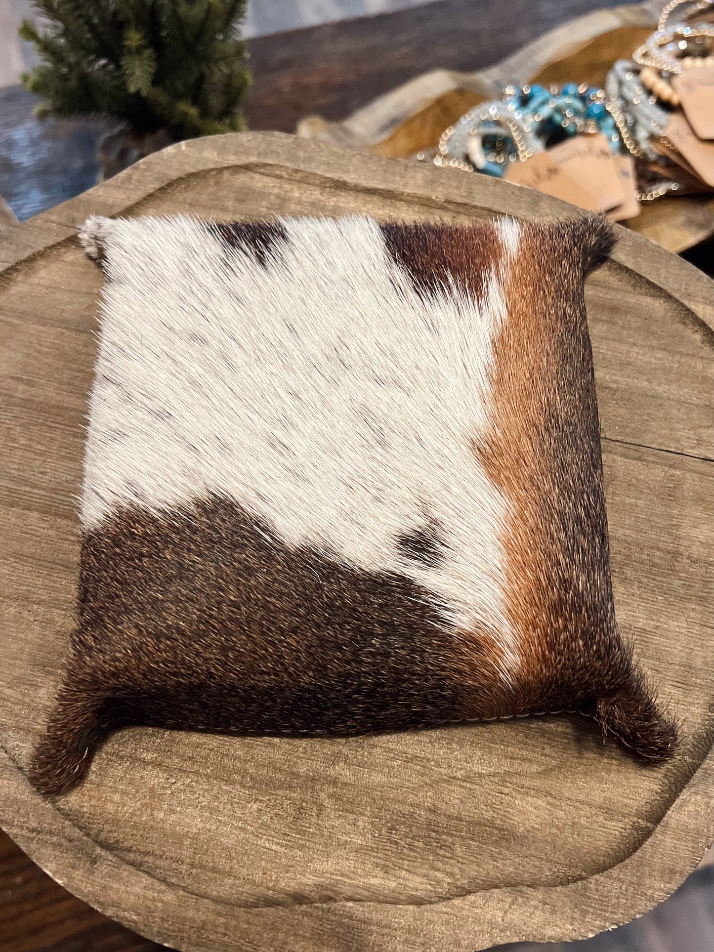 COWHIDE LEATHER TRAY: #2