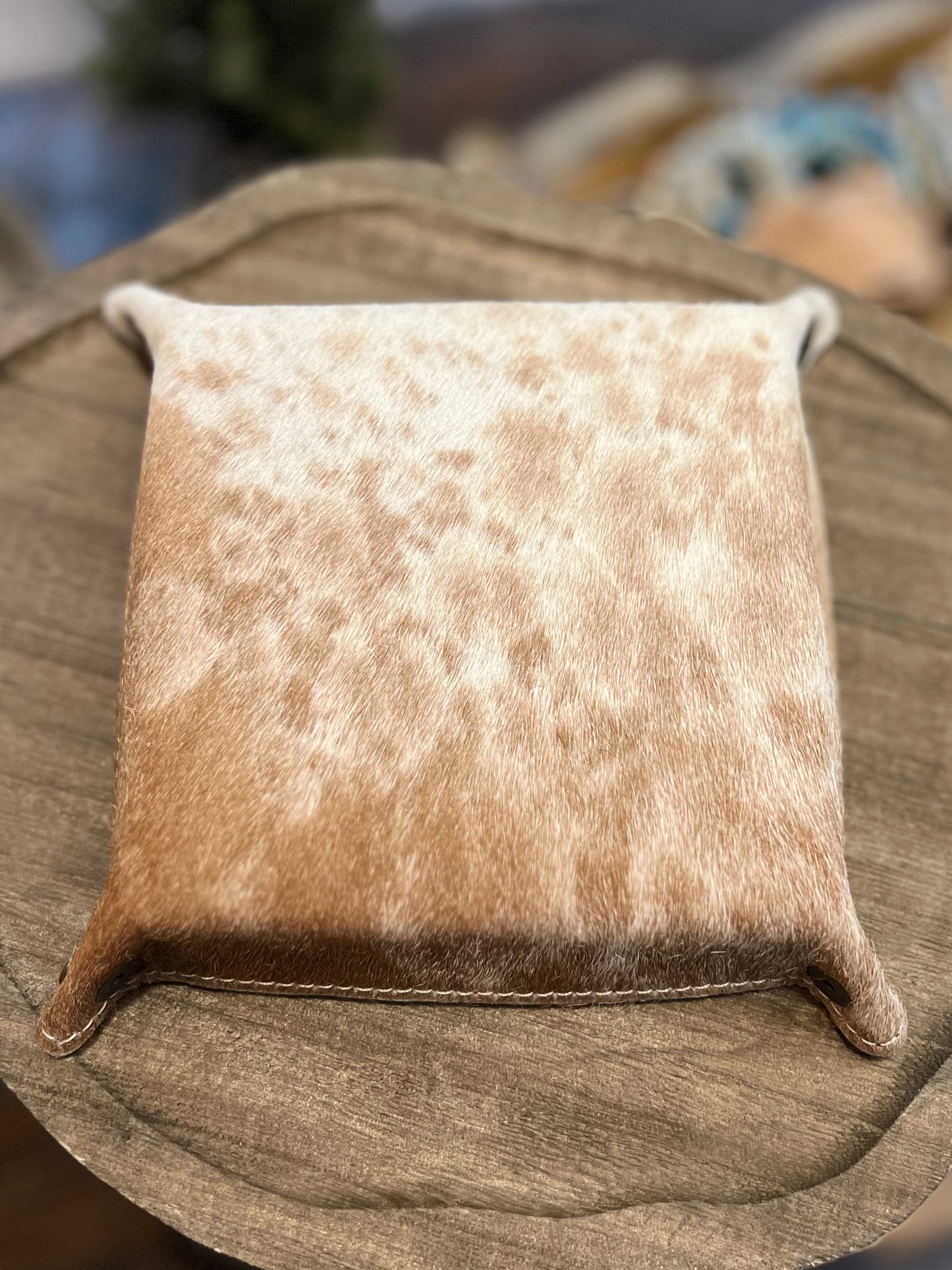 COWHIDE LEATHER TRAY: #3