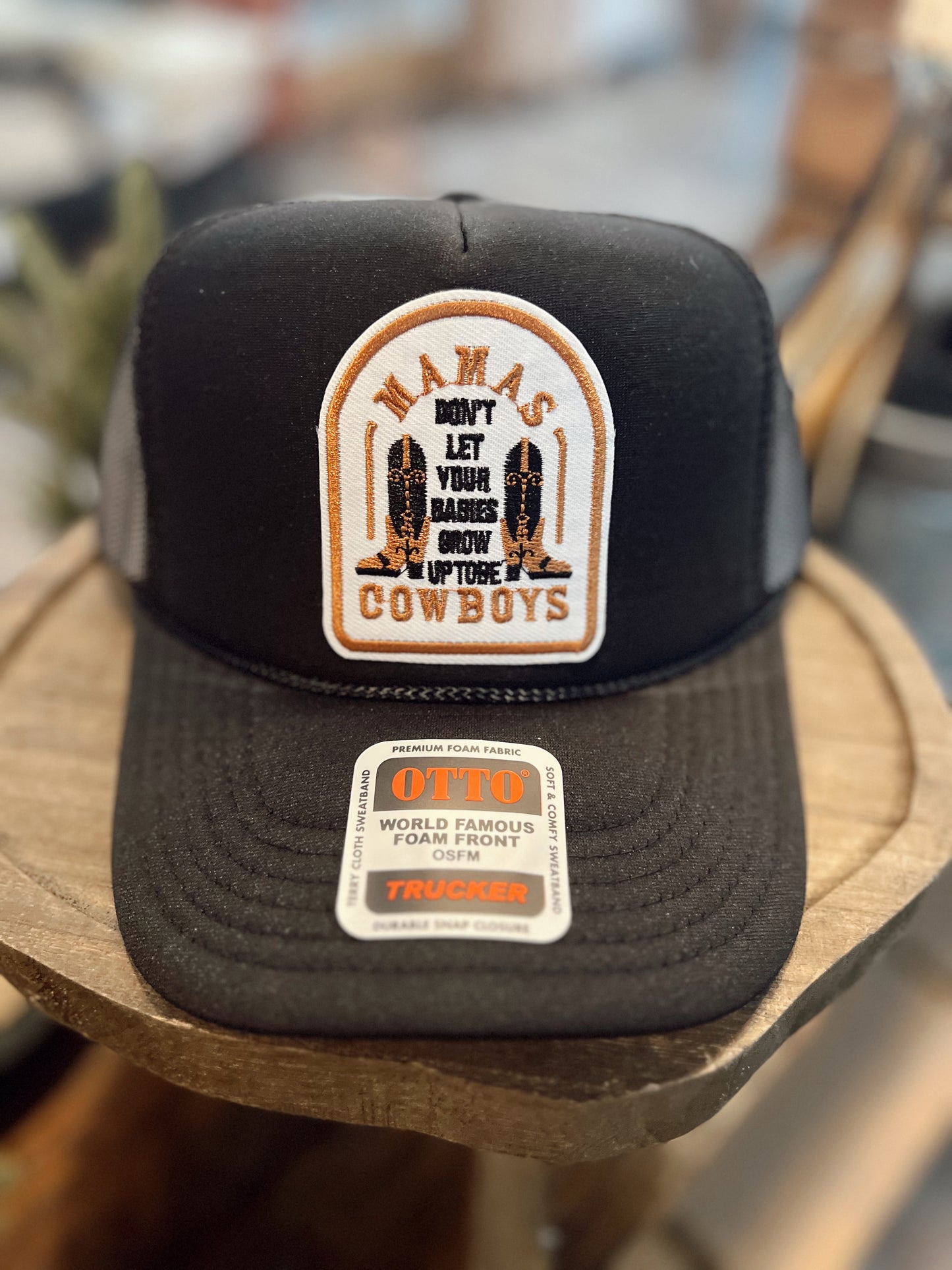 MAMAS DON’T LET YOUR BABIES TRUCKER HAT: BLACK