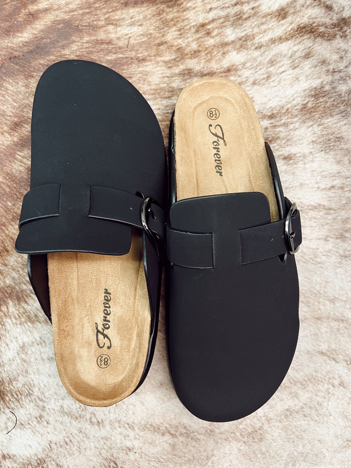 PLATFORM CLOGS: TAN & BLACK