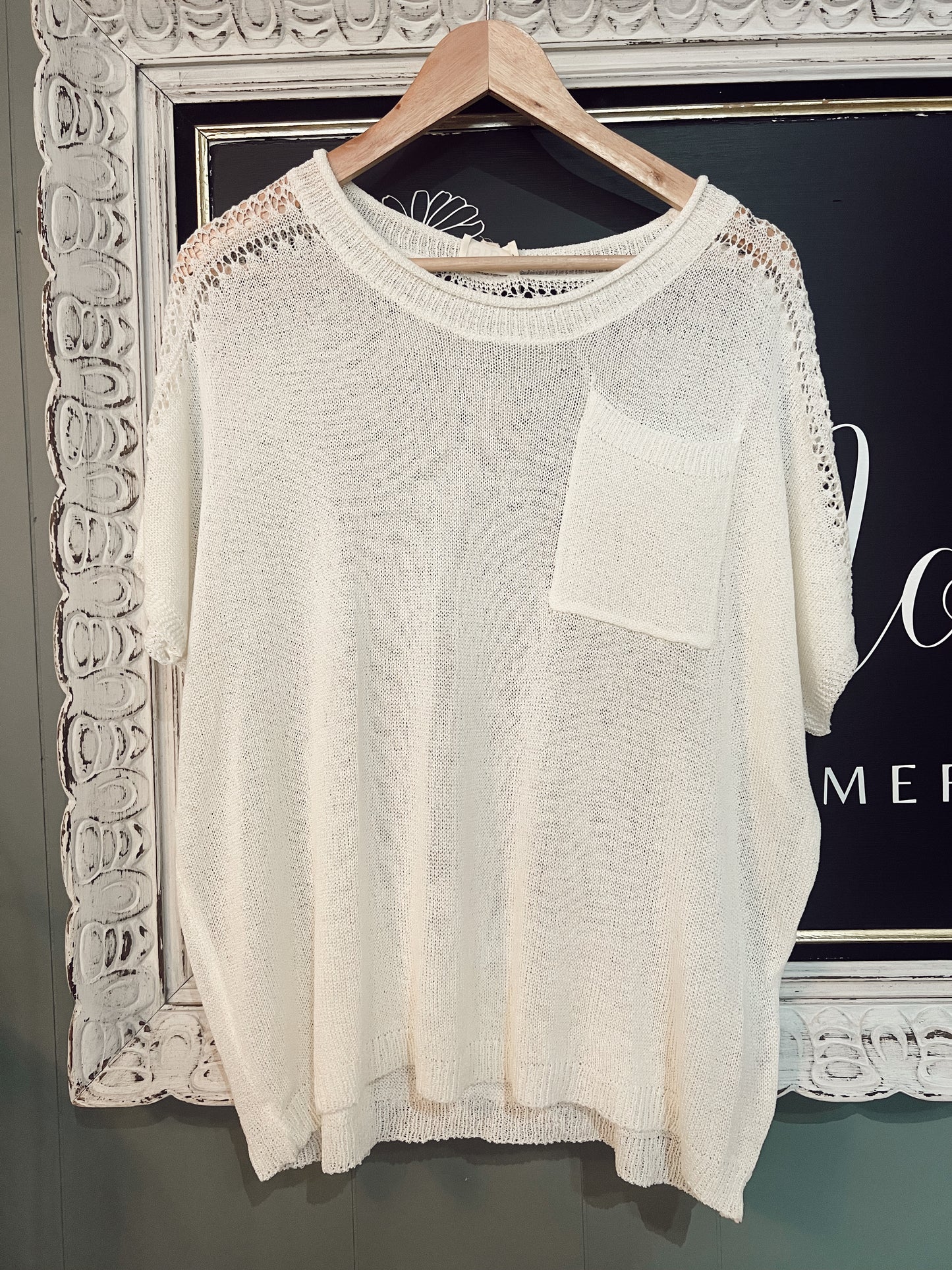 POINTELLE KNIT TOP