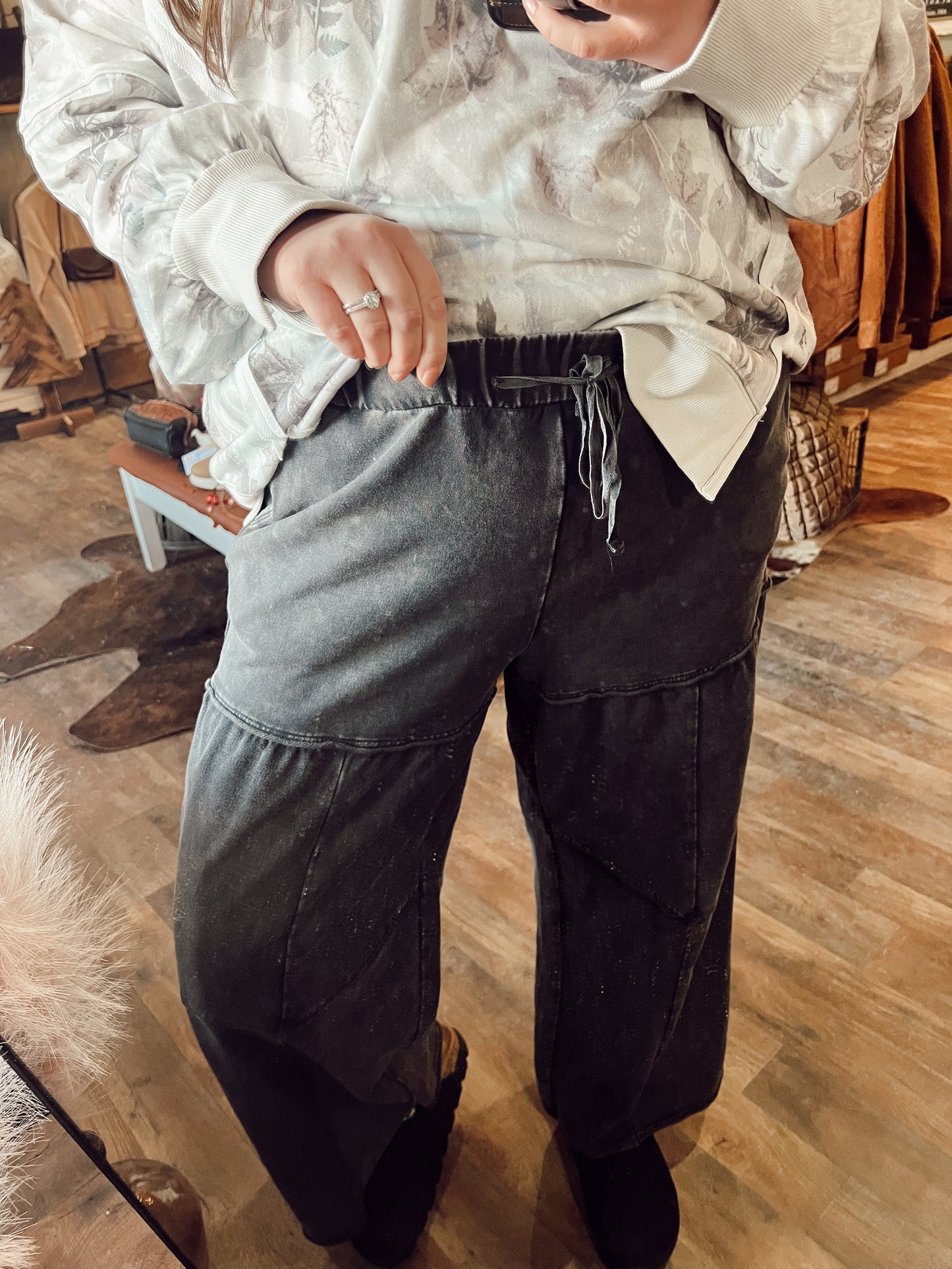 BE FREE MINERAL WASH WIDE LEG