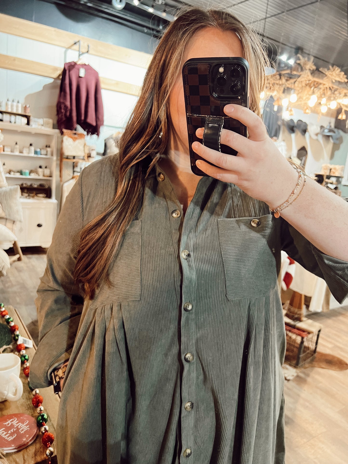 BUTTON DOWN SHIRT DRESS