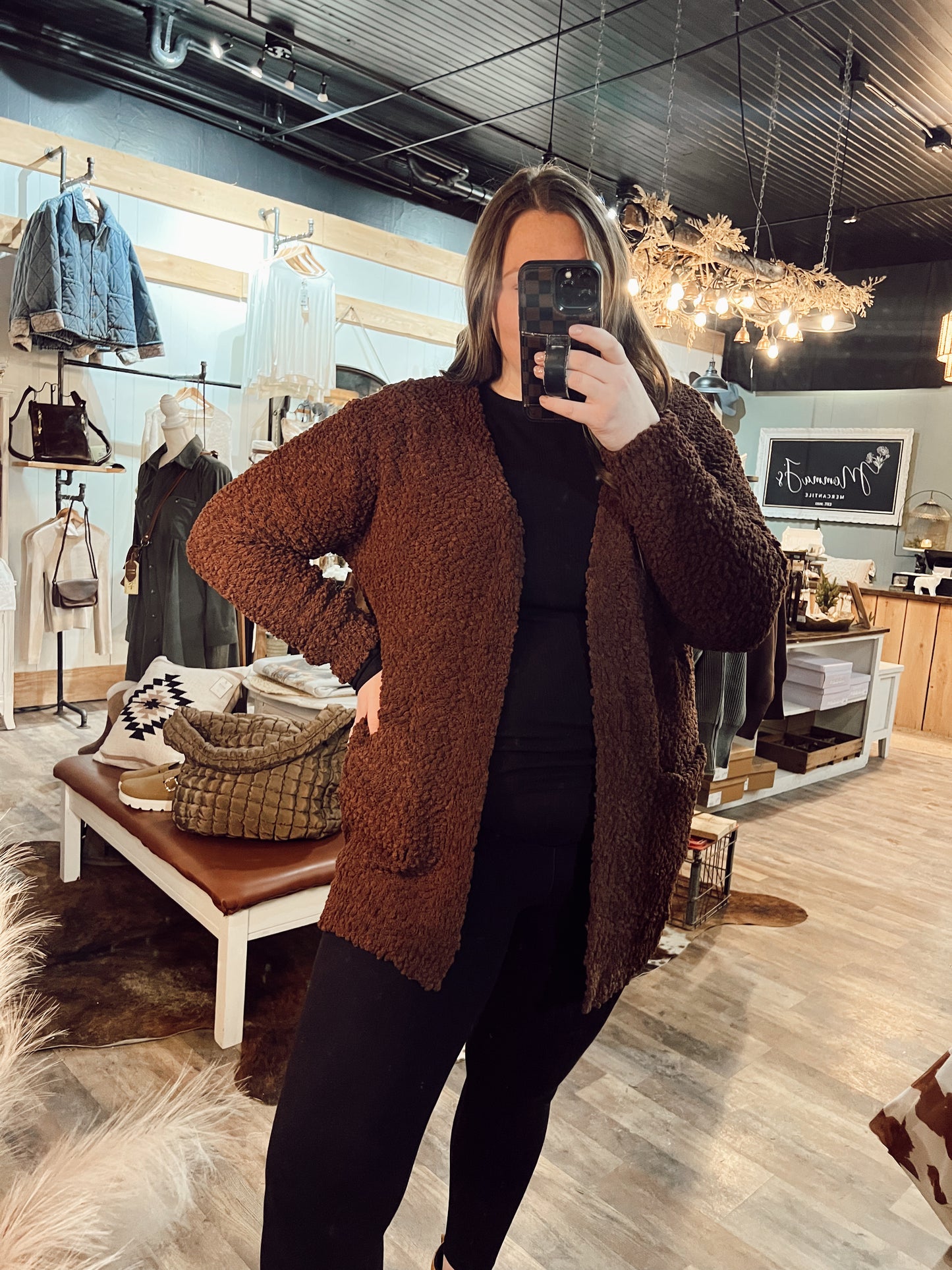 BOUCLE LONG CARDIGAN