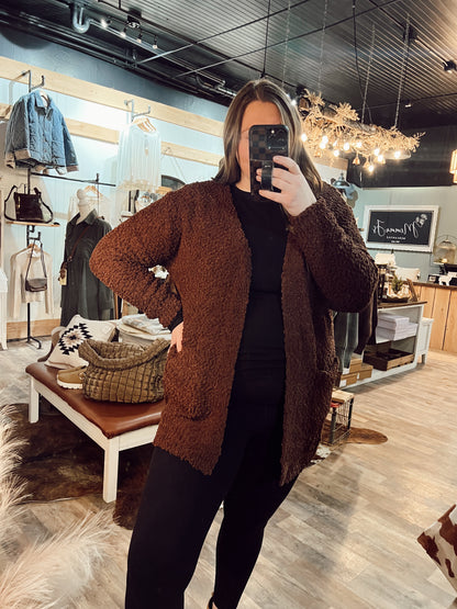 BOUCLE LONG CARDIGAN