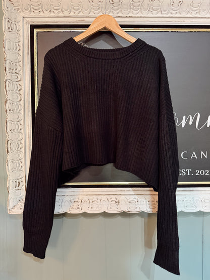 MOUNTAIN HIGH CROPPED SWEATER