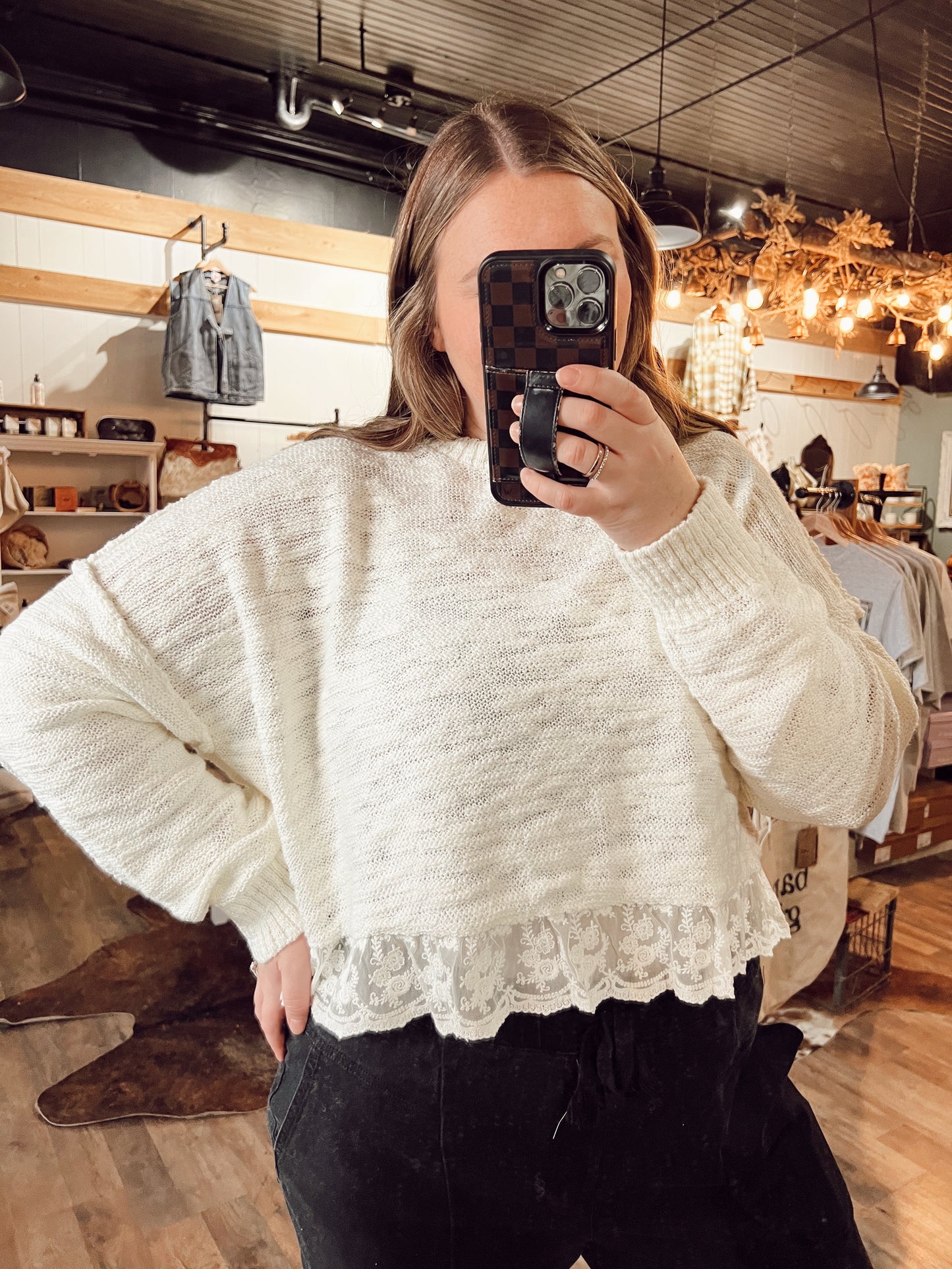 MAGNOLIA LACE SWEATER