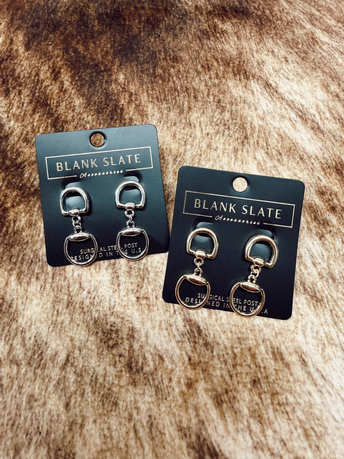 HORSE BIT DROP EARRINGS