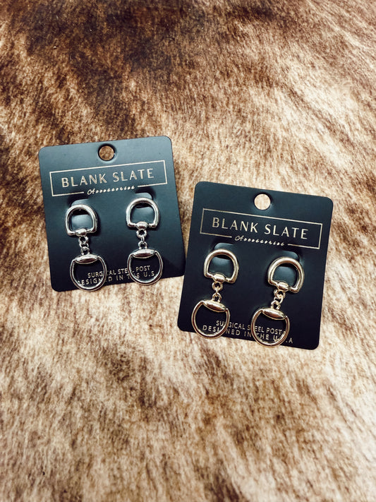 HORSE BIT DROP EARRINGS