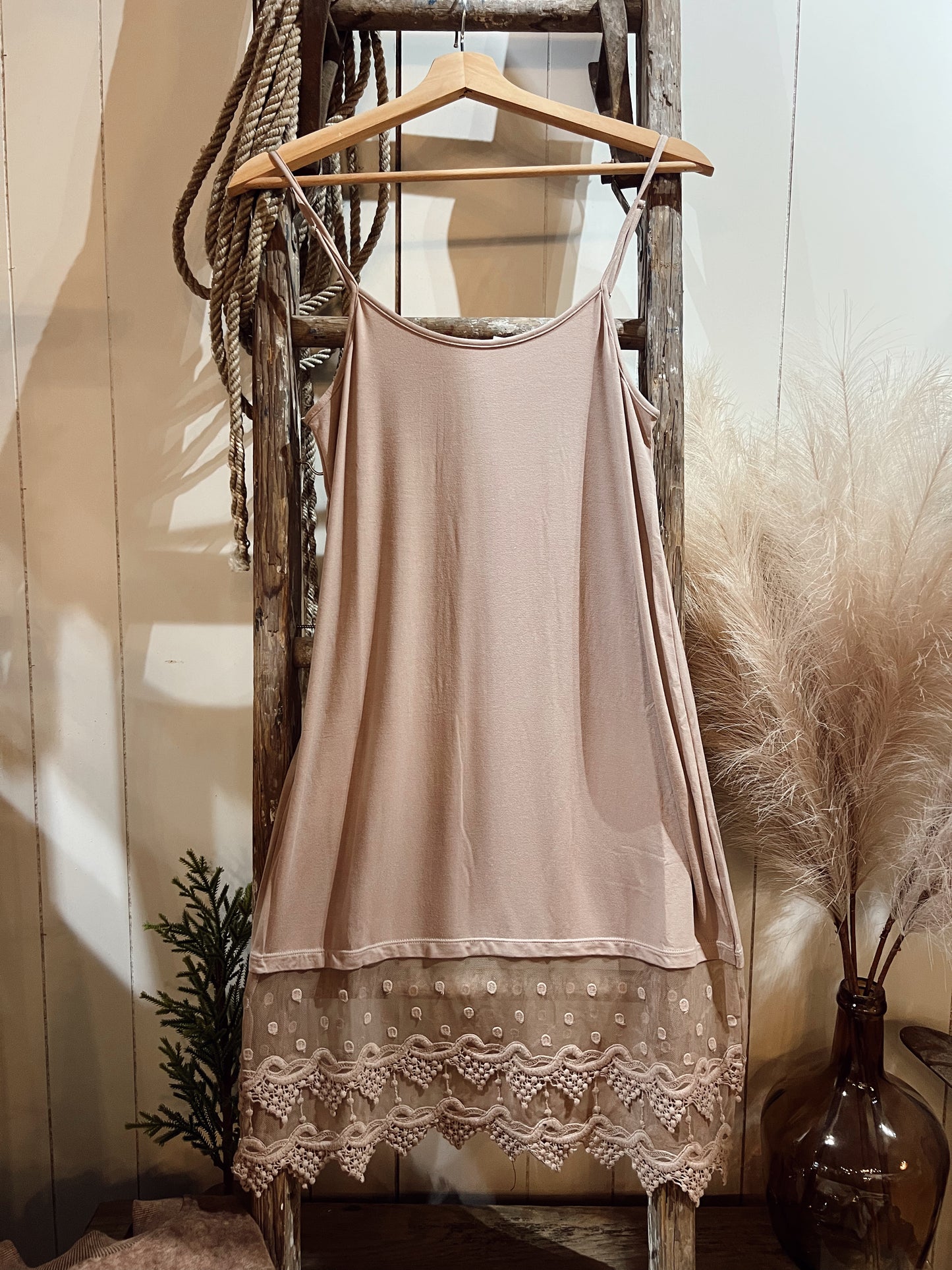 LACE TANK SLIP DRESS