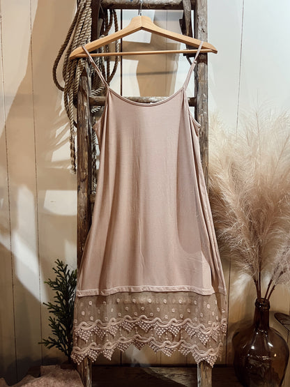 LACE TANK SLIP DRESS