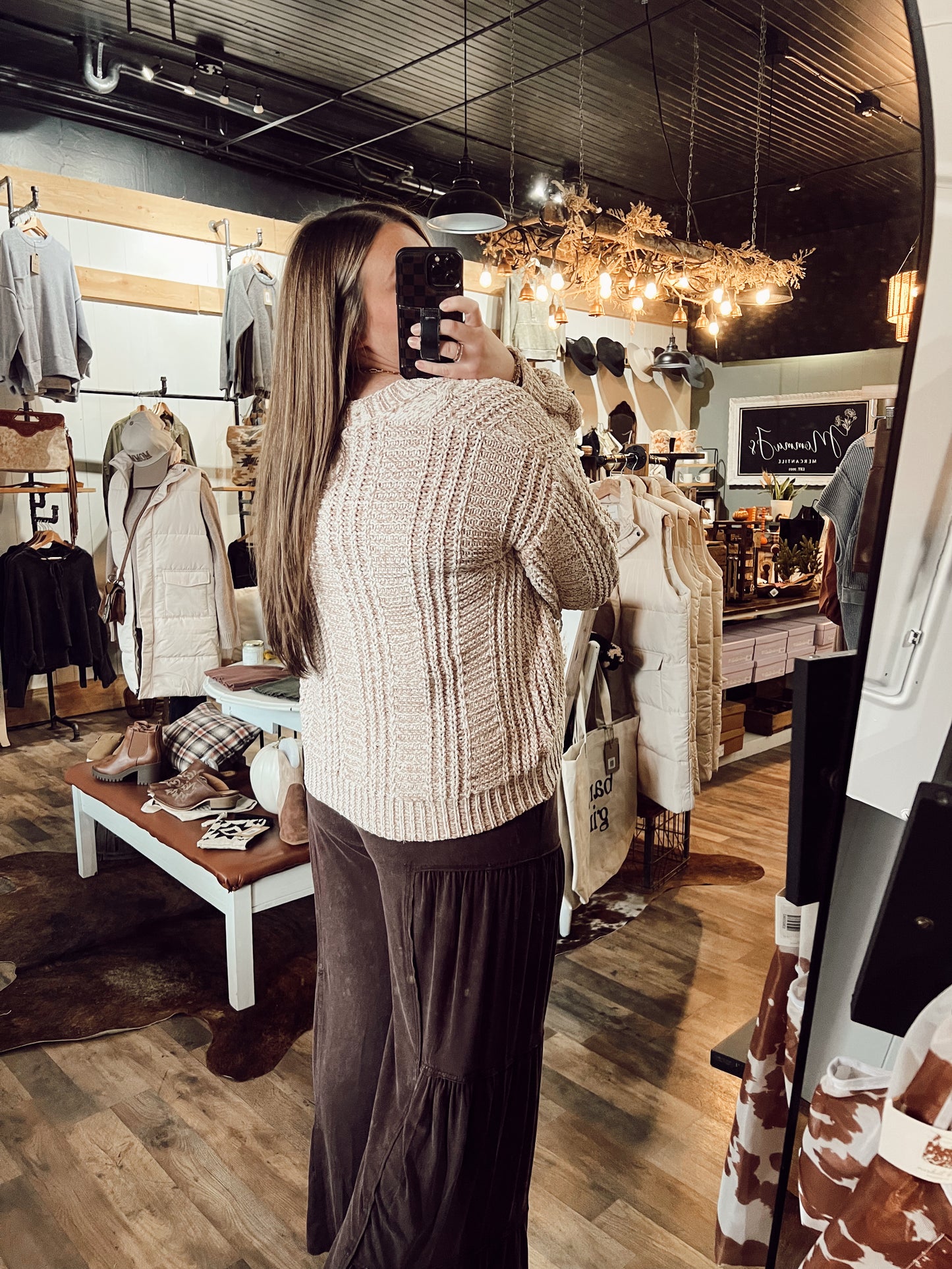 CHUNKY CABLE KNIT SWEATER