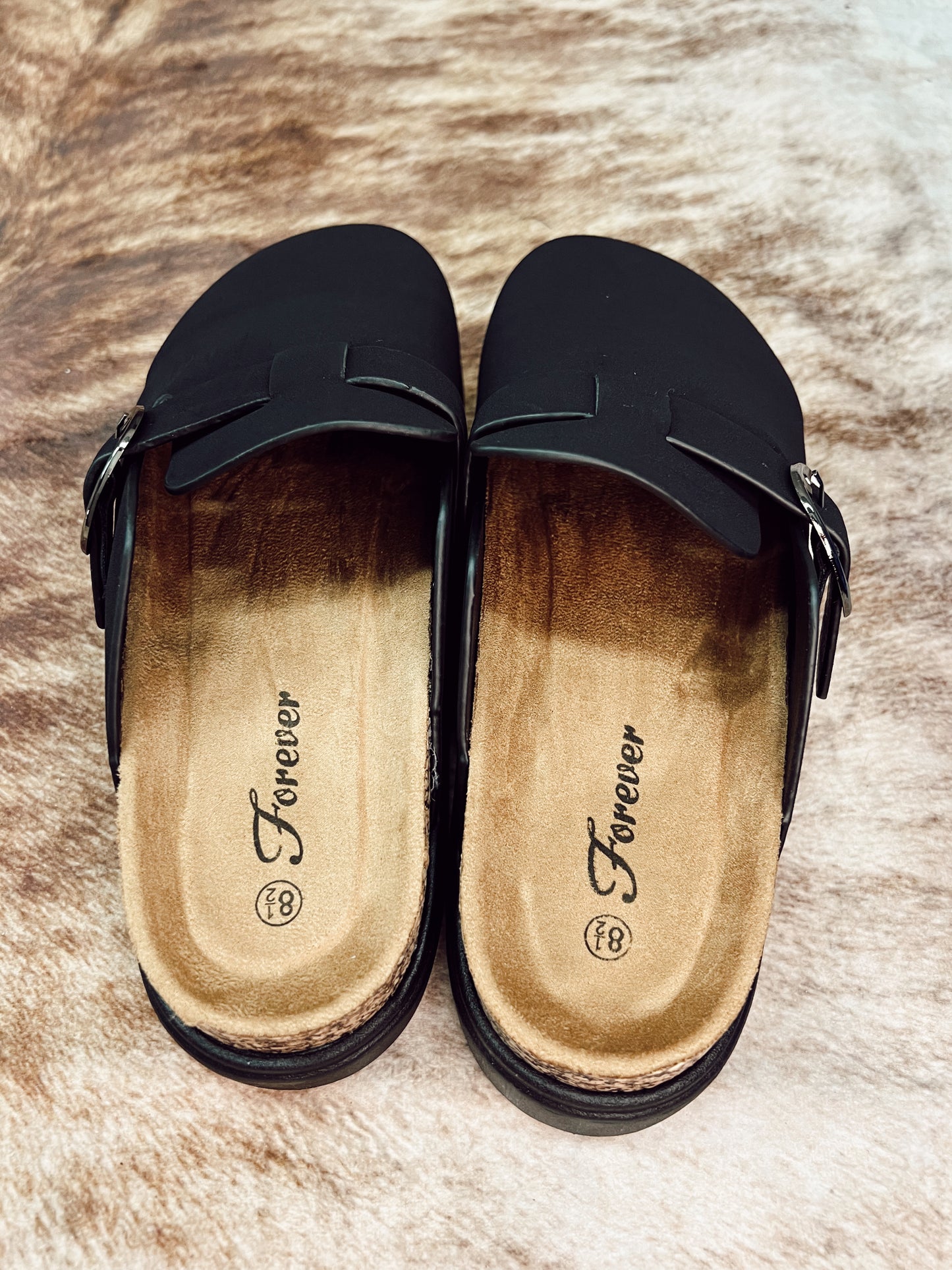 PLATFORM CLOGS: TAN & BLACK