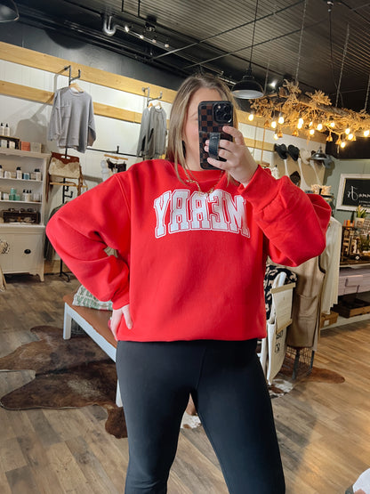 RED MERRY SWEATSHIRT