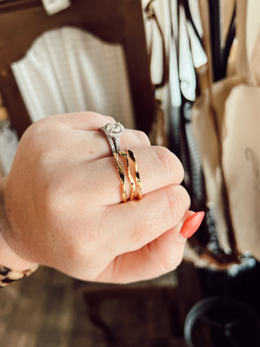 TRIPLE LAYER TWIST ADJUSTABLE RING
