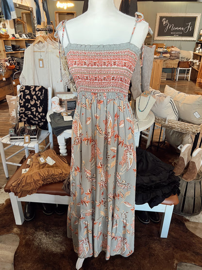 BOHO PAISLEY MAXI DRESS