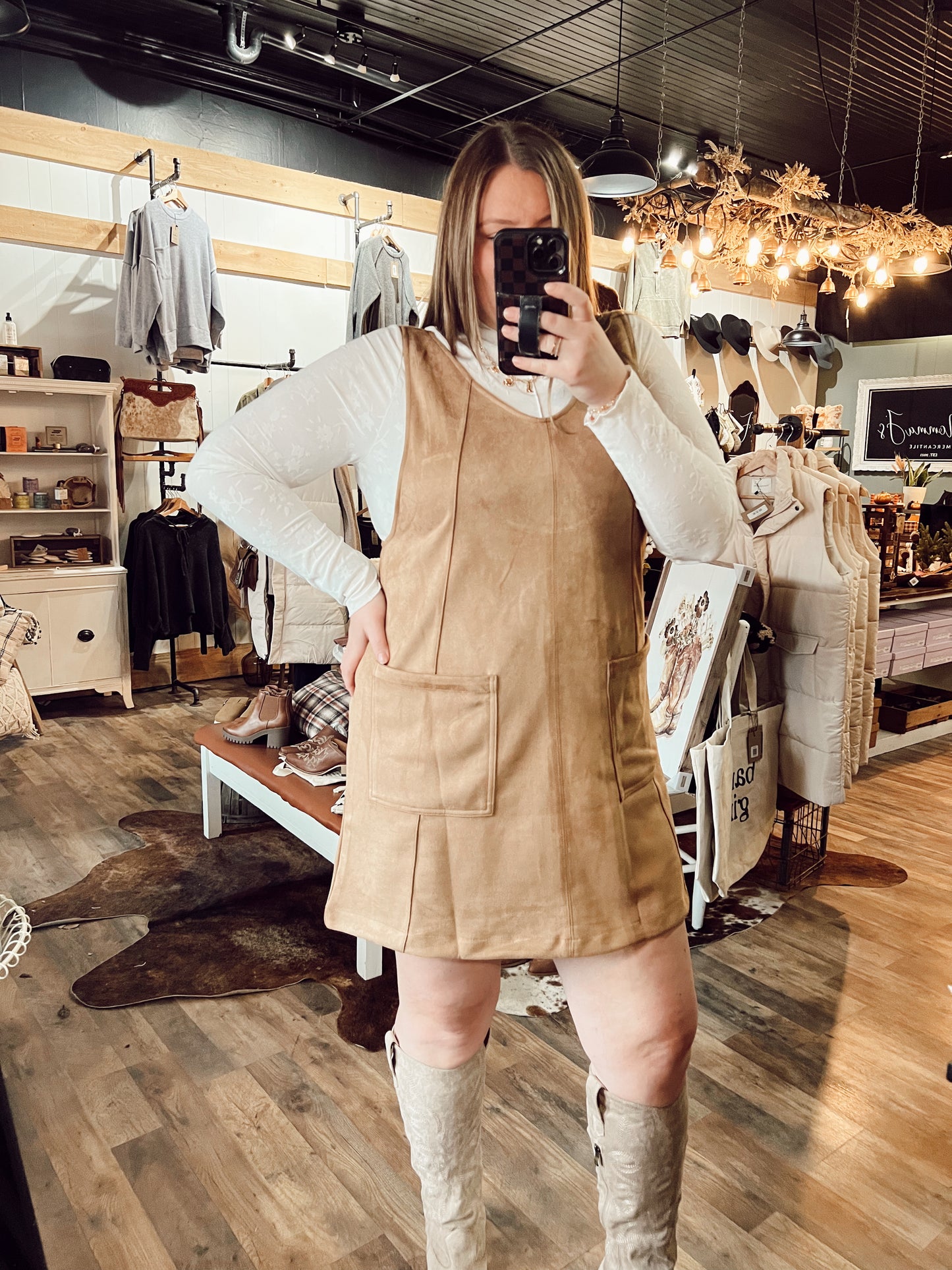 FEELIN’ OVERALL GOOD DRESS