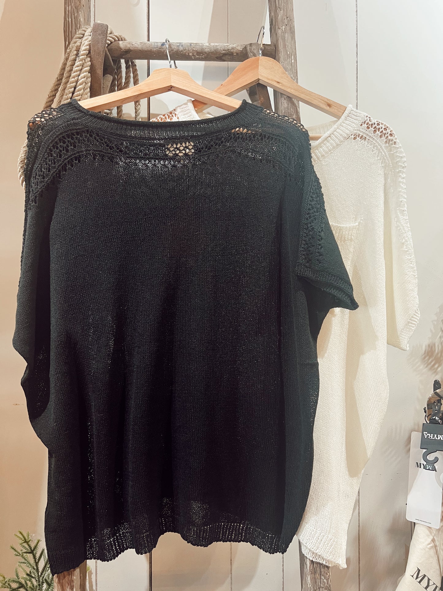 POINTELLE KNIT TOP