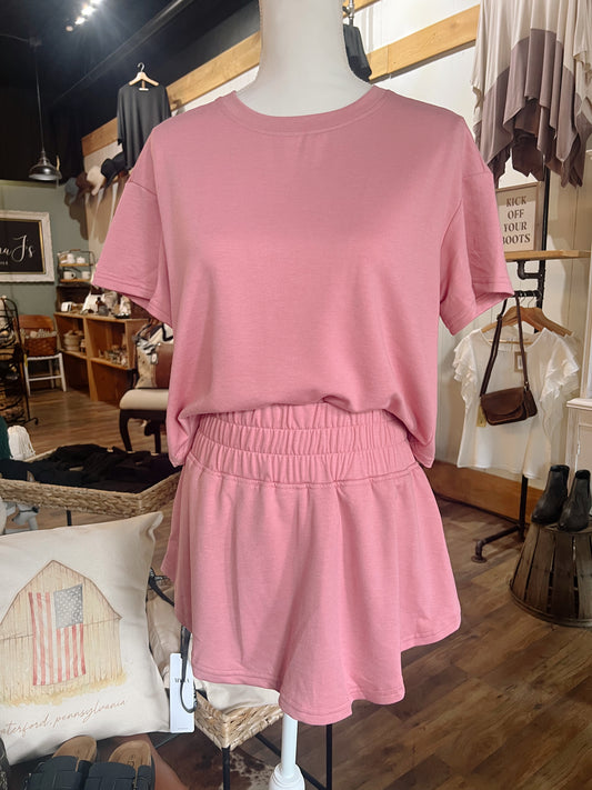 BLOSSOM SKORT & CROPPED TEE SET