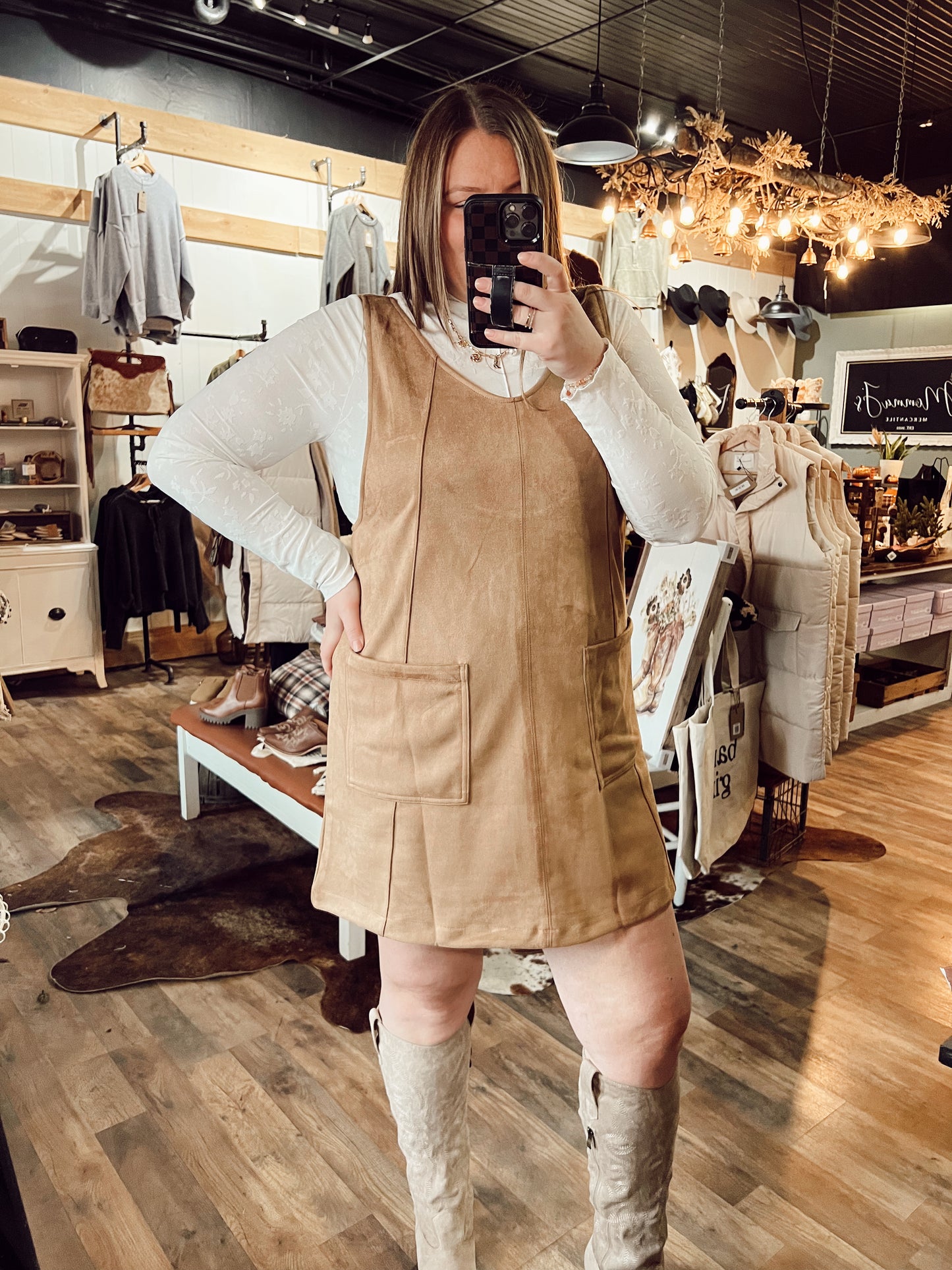 FEELIN’ OVERALL GOOD DRESS