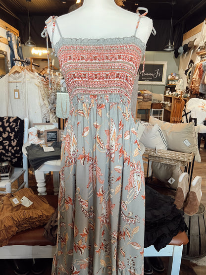 BOHO PAISLEY MAXI DRESS