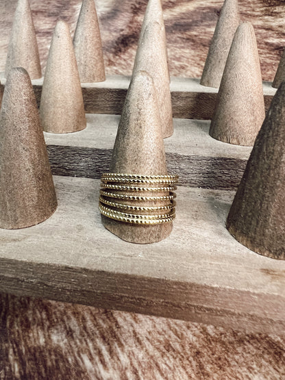 GOLD MULTI STRAND RING