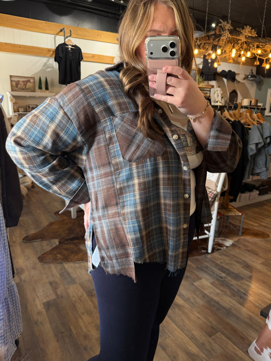 FLANNEL SEASON: BROWN & NAVY