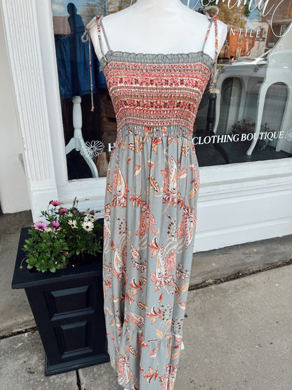 BOHO PAISLEY MAXI DRESS