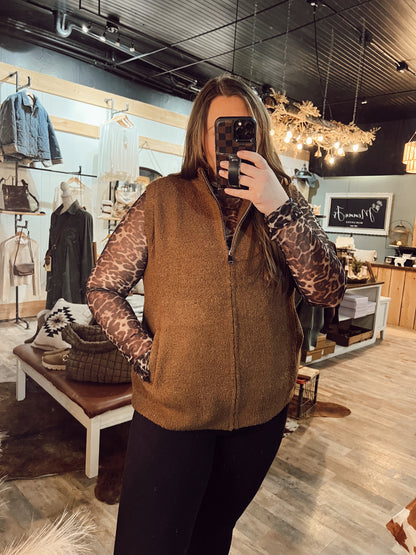 ZIP-UP SHERPA VEST