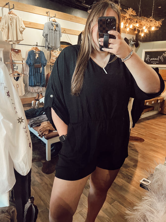 PUT IT ON MY TAB SLEEVE ROMPER