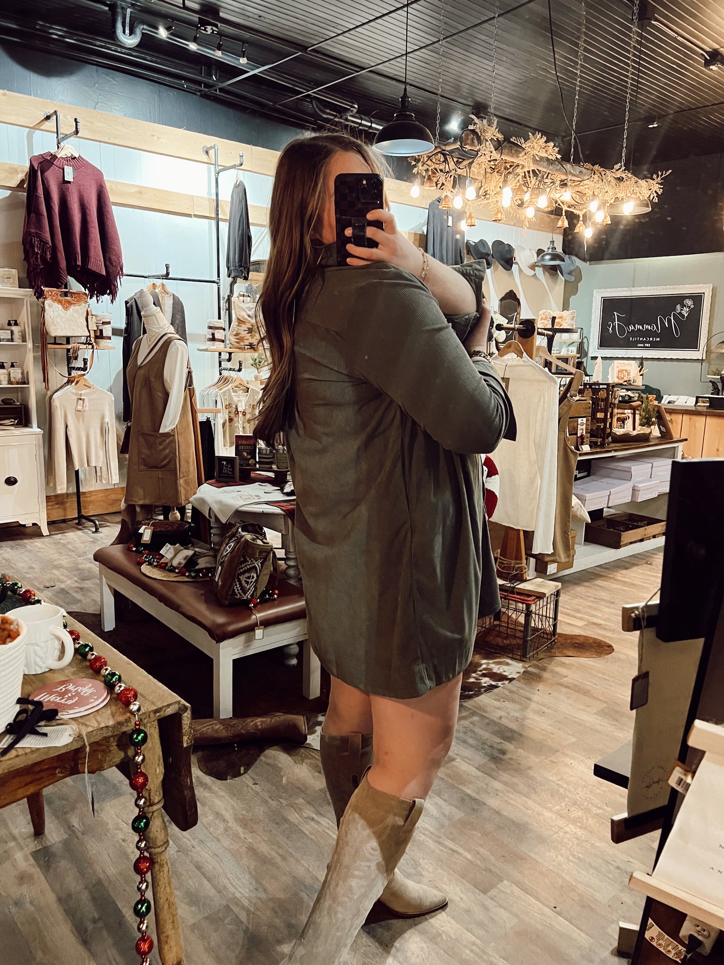 BUTTON DOWN SHIRT DRESS