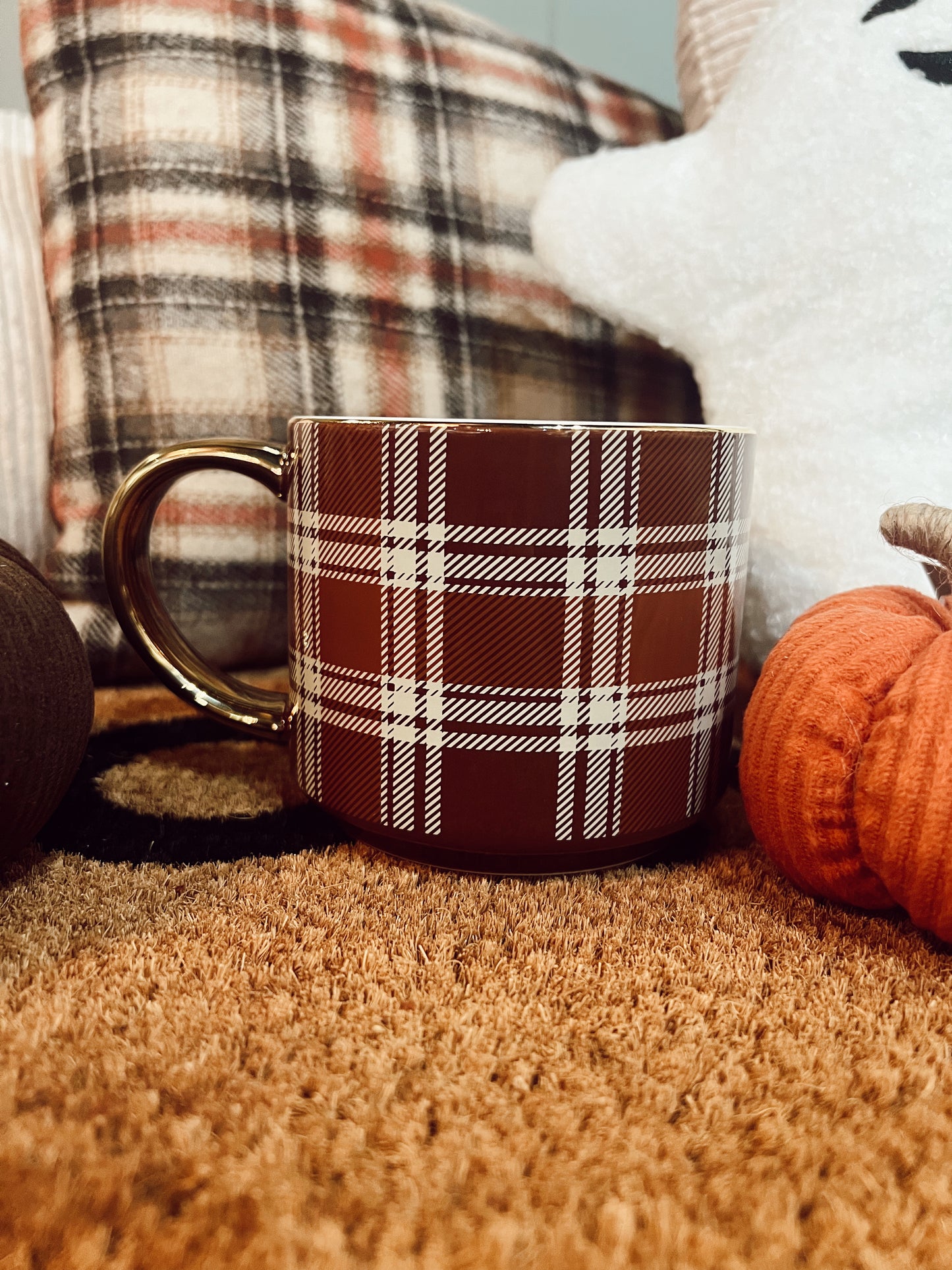 PLAID COFFEE MUG