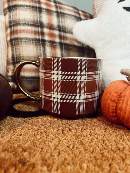 PLAID COFFEE MUG