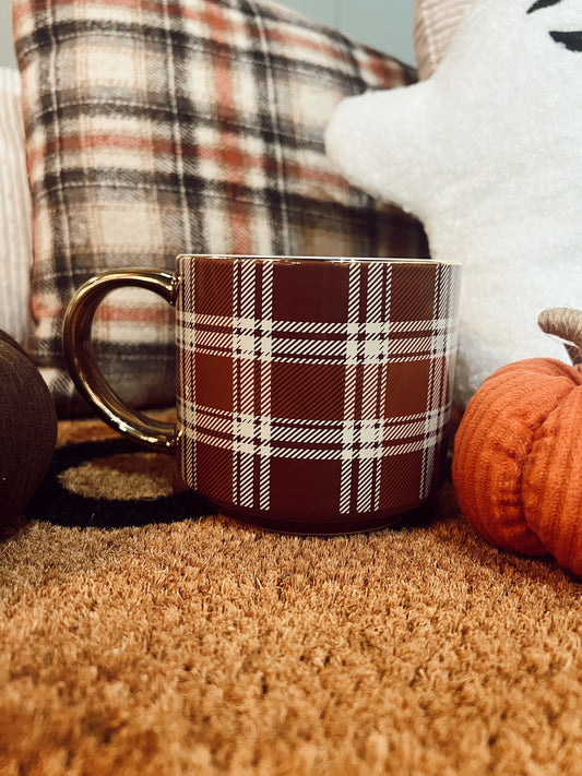 PLAID COFFEE MUG