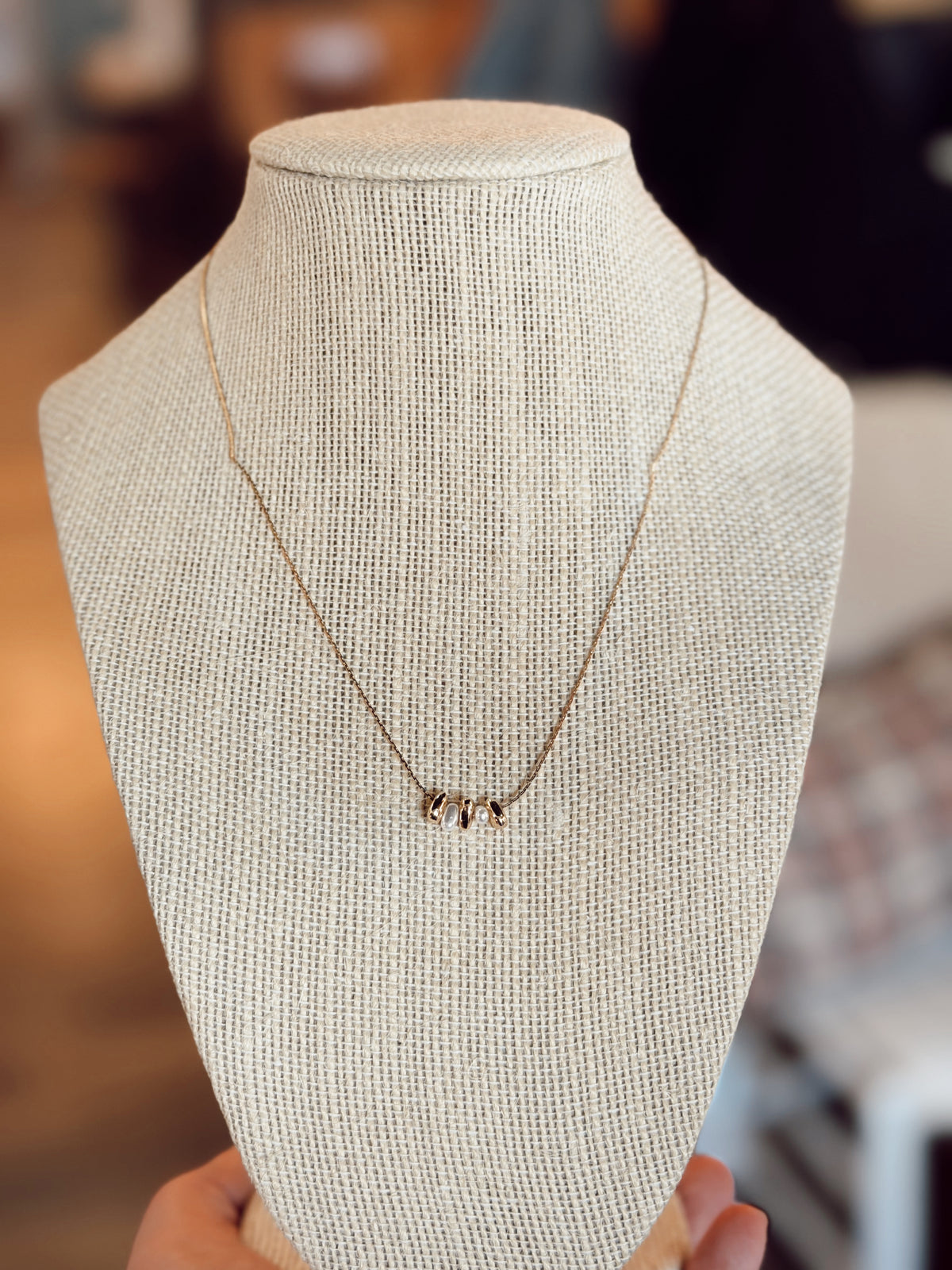 PEARL CHARM NECKLACE