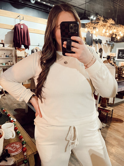 JOGGER LOUNGE SET: CREAM