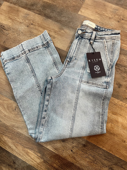 RISEN: FRONT SEAM CROP JEAN