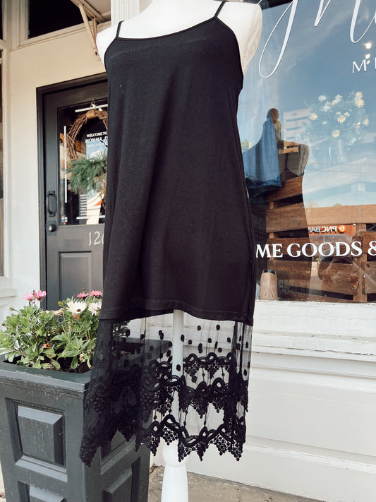 LACE TANK SLIP DRESS