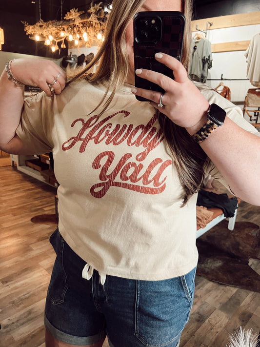 HOWDY Y’ALL LONG CROP TOP